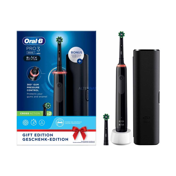 oral-b pro 3 3500 cepillo de dientes electrico negro - delaUz