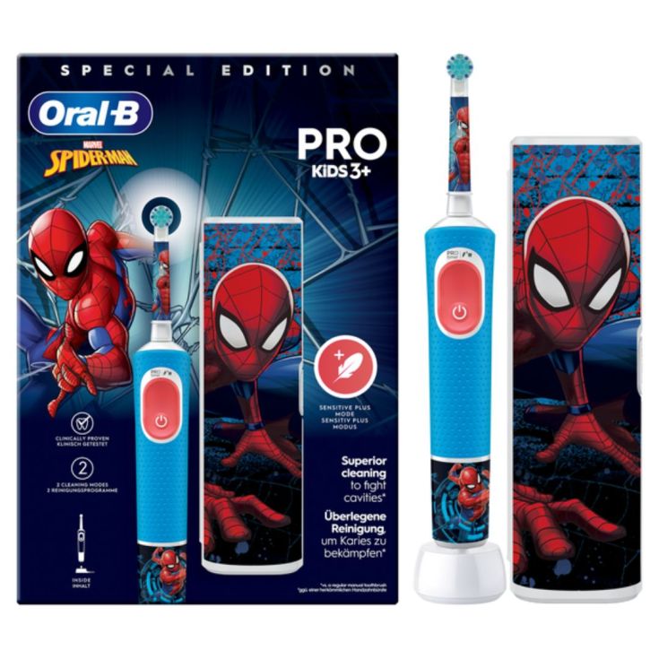 oral-b cepillo recargable vitality kids box spiderman oral-b cepillo recargable vitality kids box spiderman