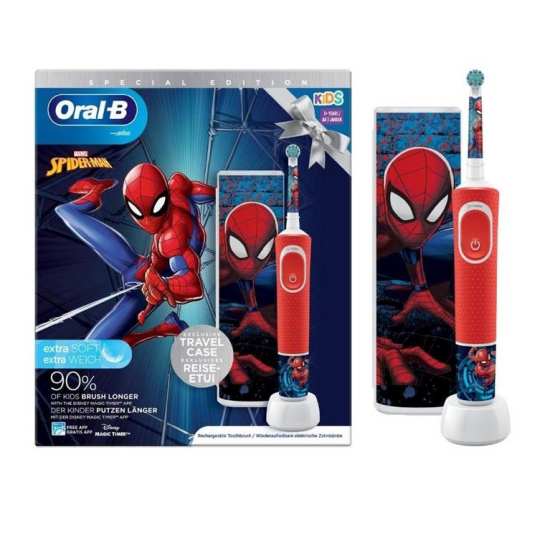 oral-b cepillo recargable vitality kids box spiderman