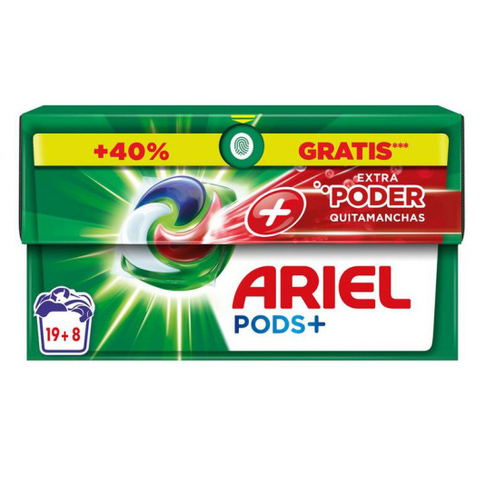 ariel 3en1 pods extra poder 19+8 unidades