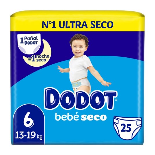 dodot etapas pañal talla 6 13-19 kg 25 unidades