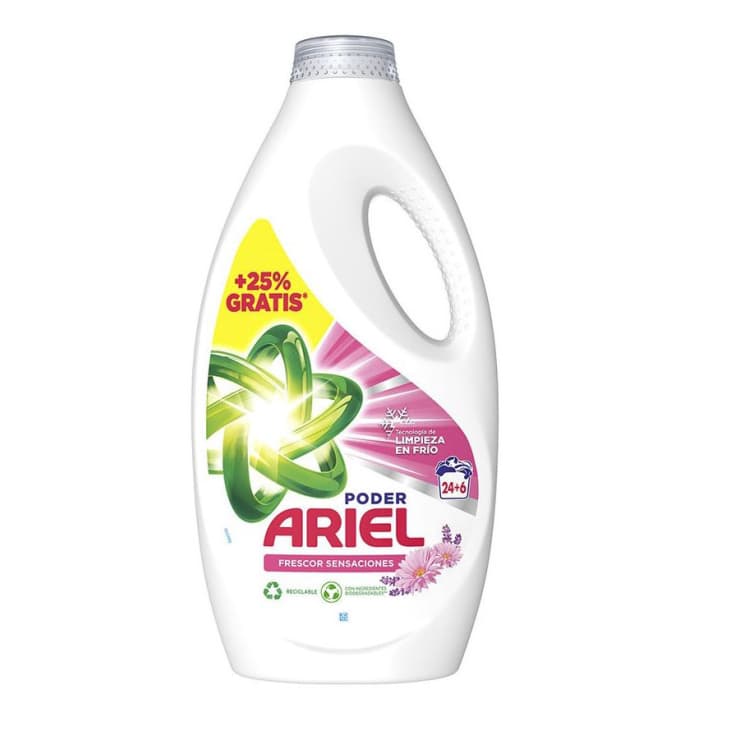 ariel detergente liquido 24 lavados - delaUz