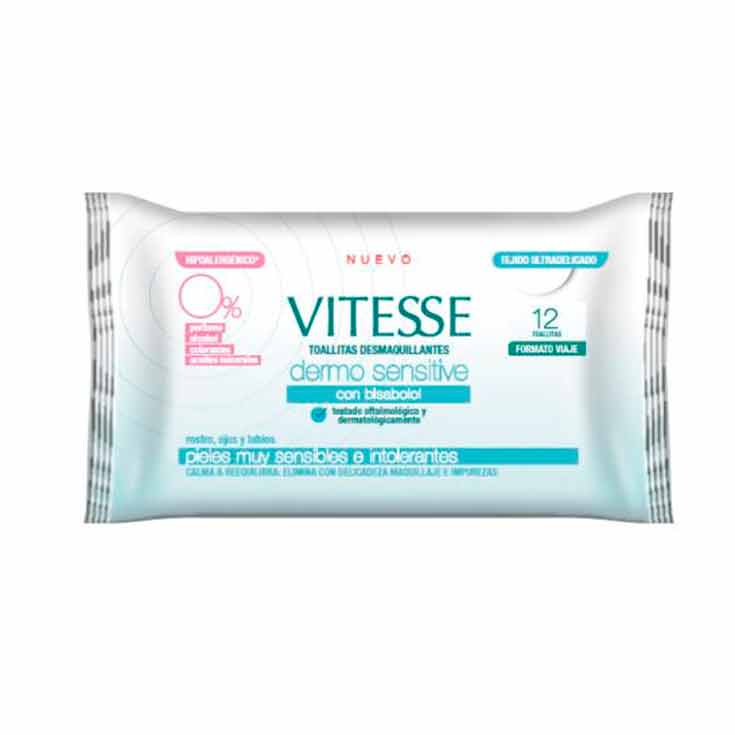 vitesse toallitas desmaquillantes dermo-sensitive 12 unidades vitesse toallitas desmaquillantes dermo-sensitive 12 unidades