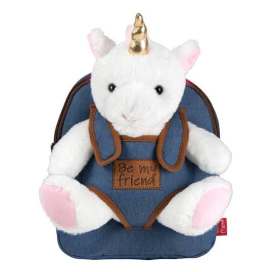 mochila infantil peluche unicornio 21x27x9cm
