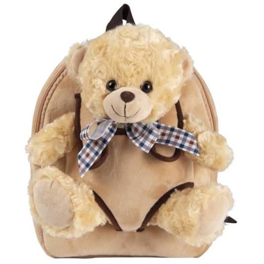 mochila infantil peluche osito tommy 21x27x9cm