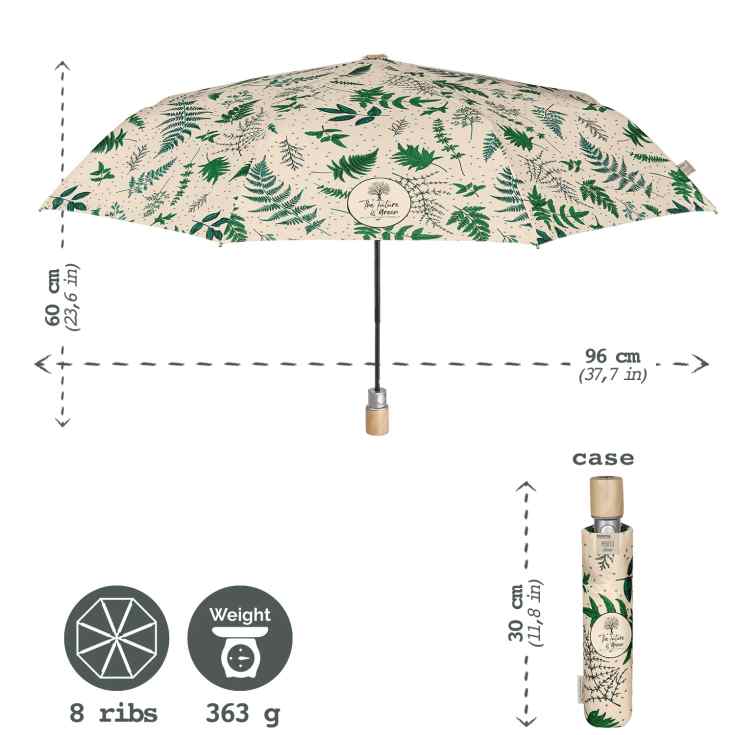 perletti paragua eco-friendly plegable automatico hojas