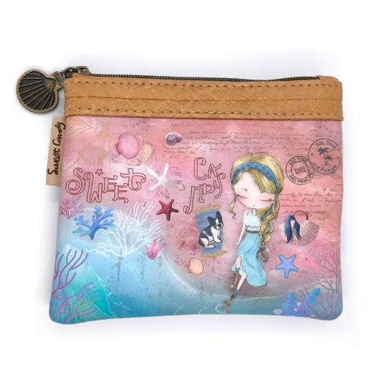 sweet & candy girl on the beach monedero mediano cremalleras