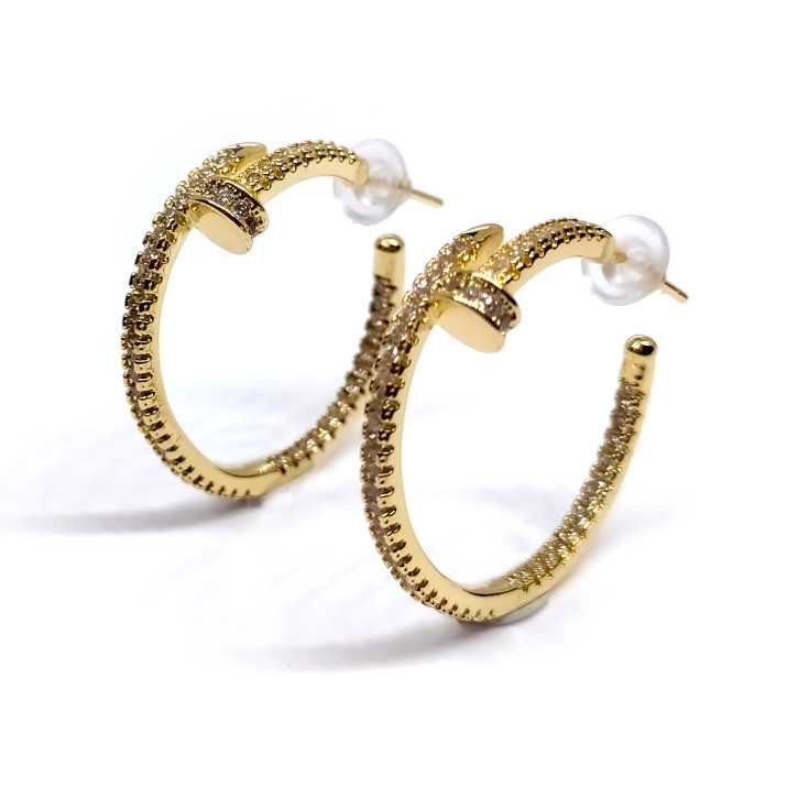 pendientes aros dorados tornillo pendientes aros dorados tornillo