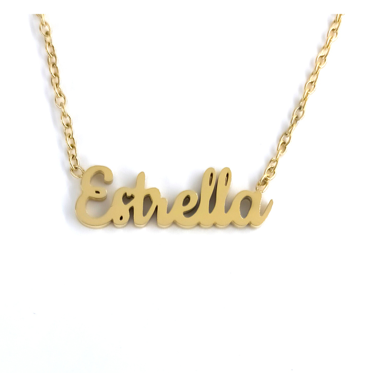 collar estrella dorado