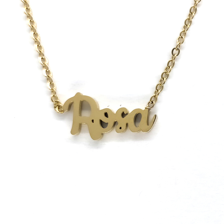 collar rosa dorado