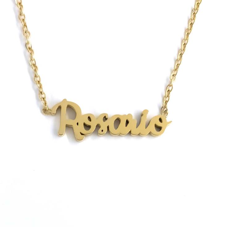 collar rosario dorado