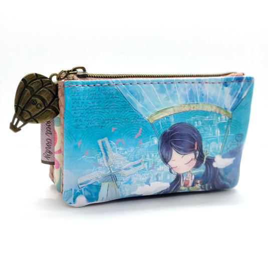 sweet & candy blue girl monedero pequeño triple compartimento sweet & candy blue girl monedero pequeño triple compartimento