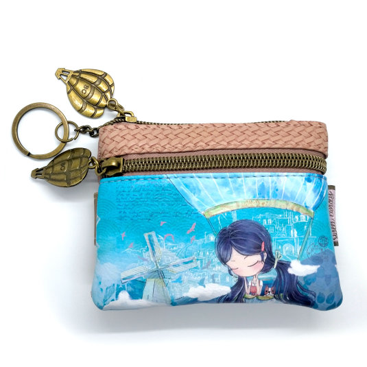 sweet & candy blue girl monedero tarjetero llavero pequeño con caja sweet & candy blue girl monedero tarjetero llavero pequeño con caja