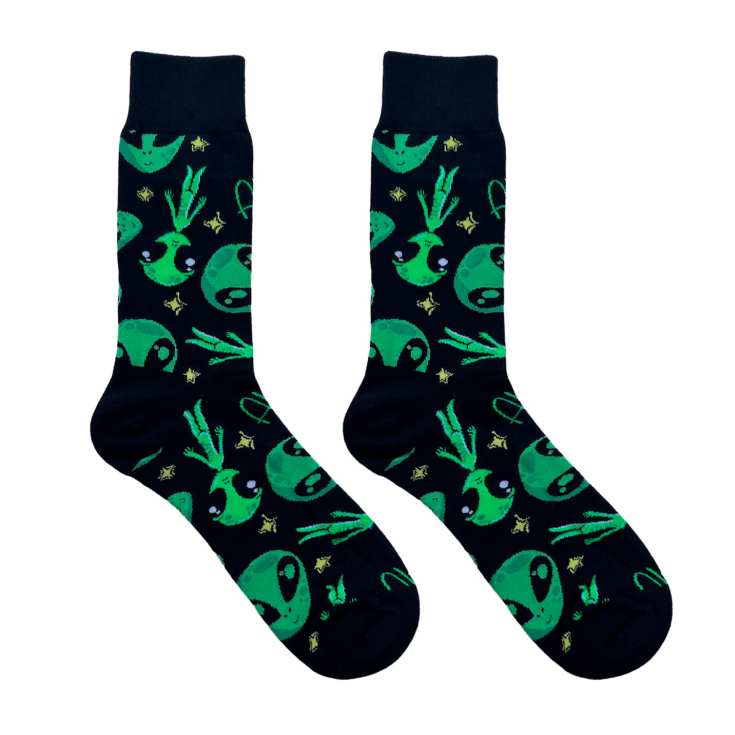 happy feet calcetines verdes alien