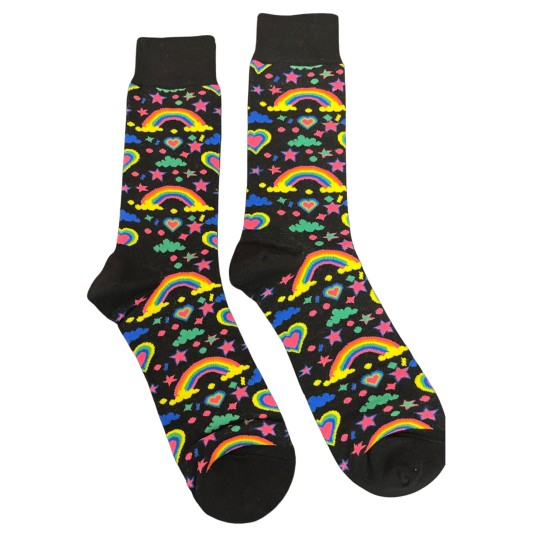 marc jojo calcetin negro rainbow