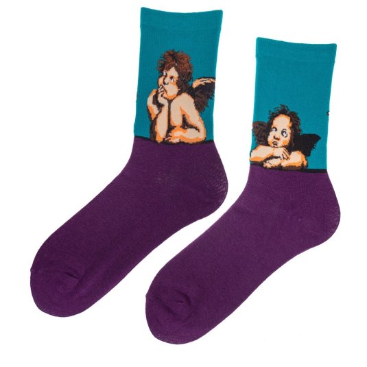 happy feet calcetines arte rafael querubines alados