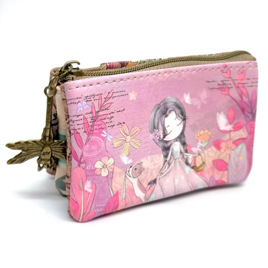 sweet & candy girl in a flowery field monedero triple compartimento sweet & candy girl in a flowery field monedero triple compartimento