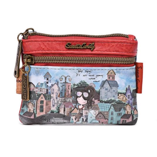 sweet & candy girl on the beach monedero llavero pequeño