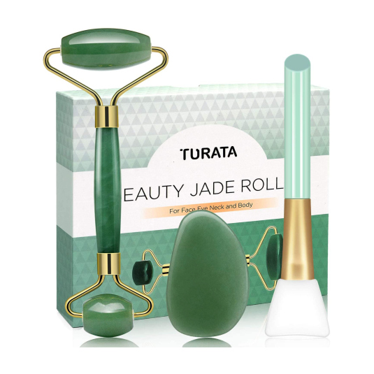 turata beauty jade roller & gua sha set