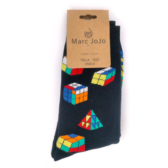 marc jojo calcetines negros cubo rubik