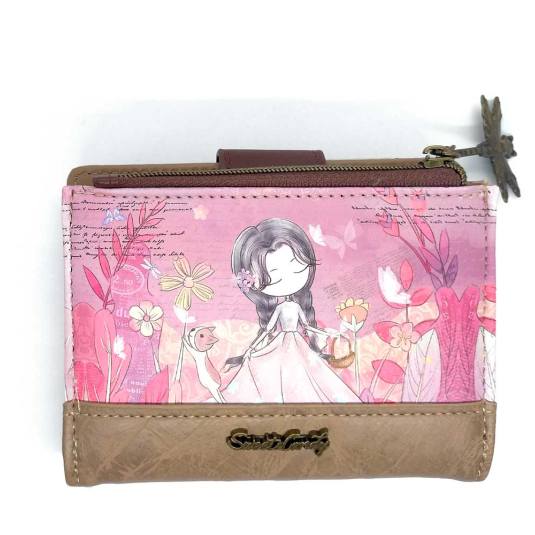 sweet & candy girl in a flowery field cartera pequeña cierre clic sweet & candy girl in a flowery field cartera pequeña cierre clic
