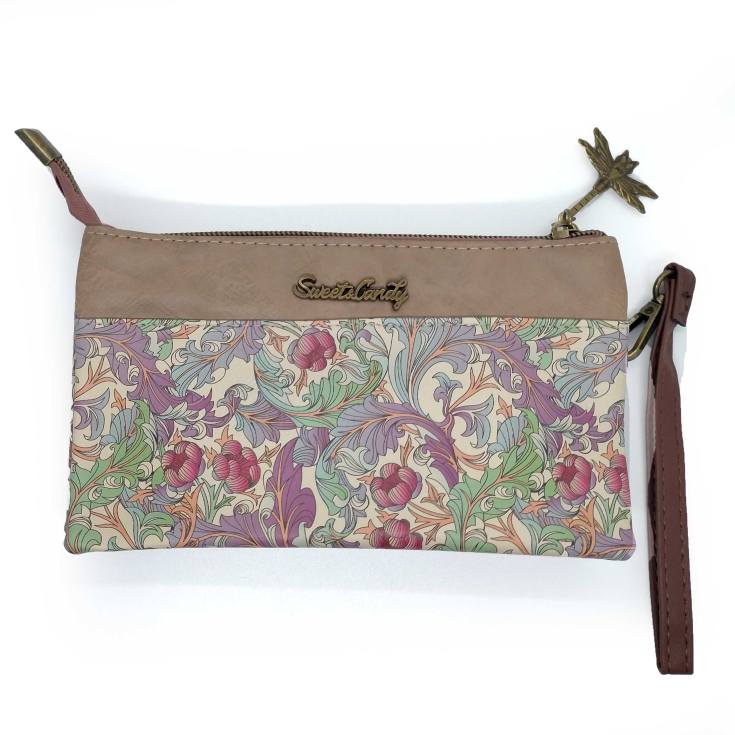 sweet & candy girl in a flowery field cartera mediana 3 compartimentos asa