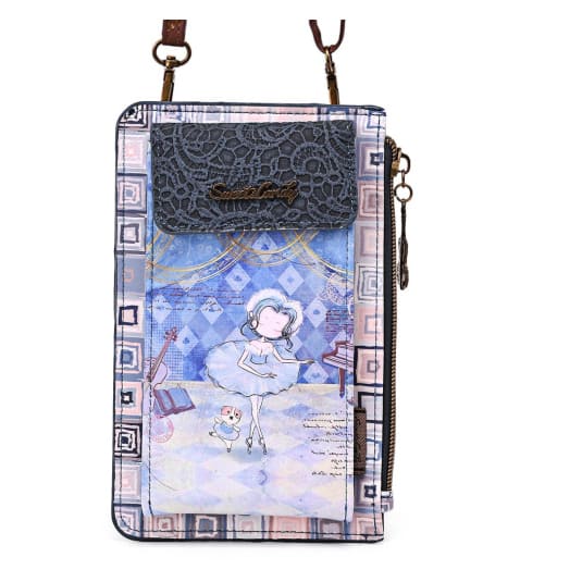 sweet & candy ballerina blue bolso porta movil azul