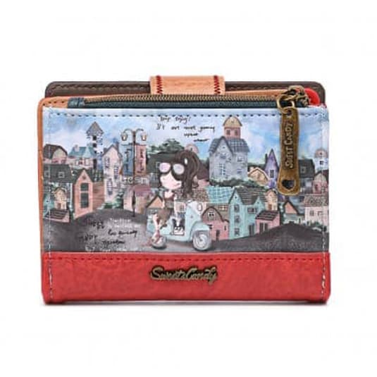 sweet & candy girl on the beach cartera tarjetero pequeño