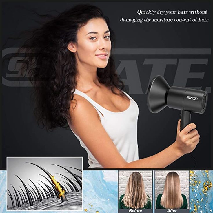 shrate secador de pelo ionico 1500-1800w