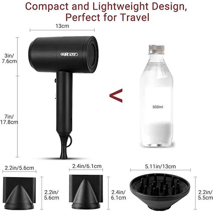 shrate secador de pelo ionico 1500-1800w