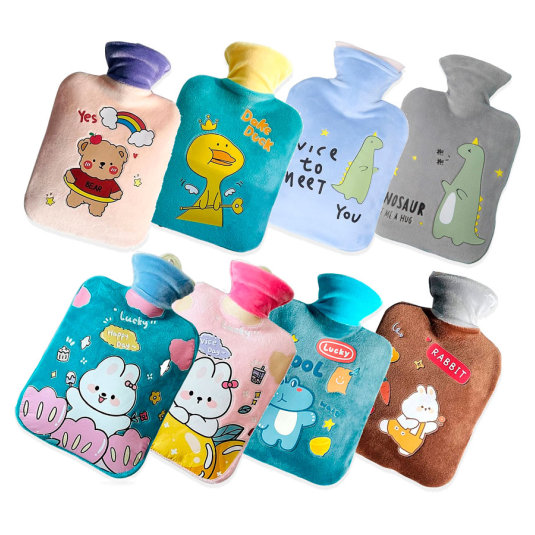 bolsa agua con funda mediana cute animals surtidos