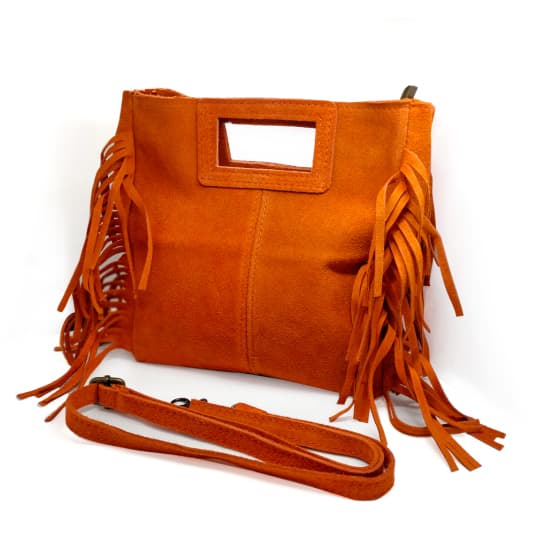 bolso mano ante flecos caldera