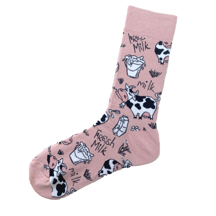 happy feet calcetines rosas vacas