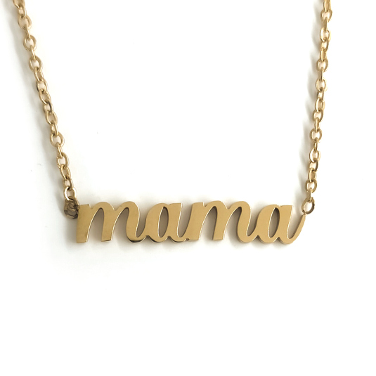collar dorado personalizado palabra mama 02