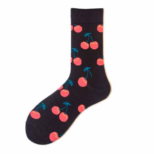happy feet calcetines negros cerezas