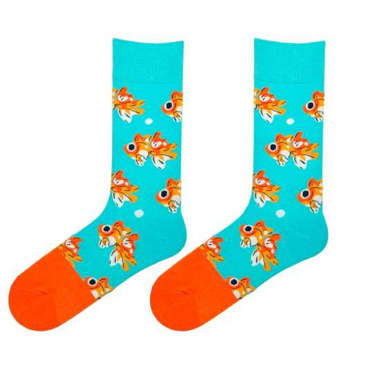 happy feet calcetines azules pez payaso