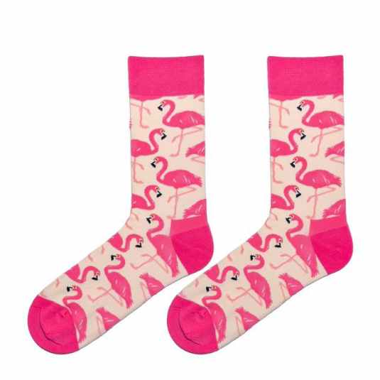 happy feet calcetines beige flamencos
