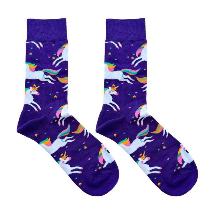 happy feet calcetines divertidos violetas unicornio happy feet calcetines divertidos violetas unicornio