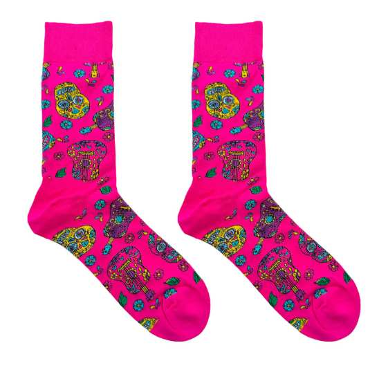 happy feet calcetines divertidos fucsia catrina