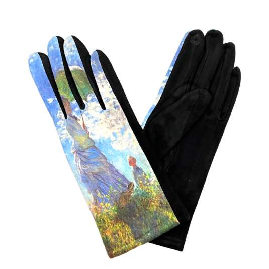 par de guantes para mujer claude monet mujer con sombrilla