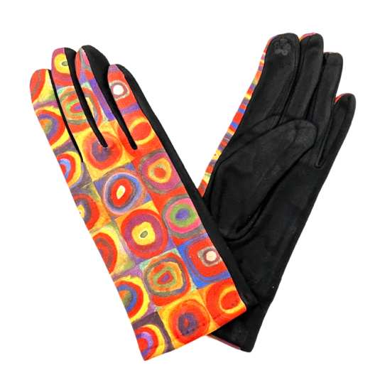 par de guantes para mujer color con cuadrados kandinsky