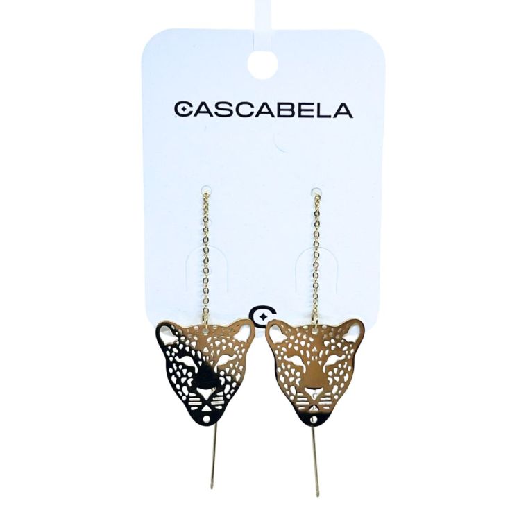 pendientes sabana con colgante de leopardo pendientes sabana con colgante de leopardo