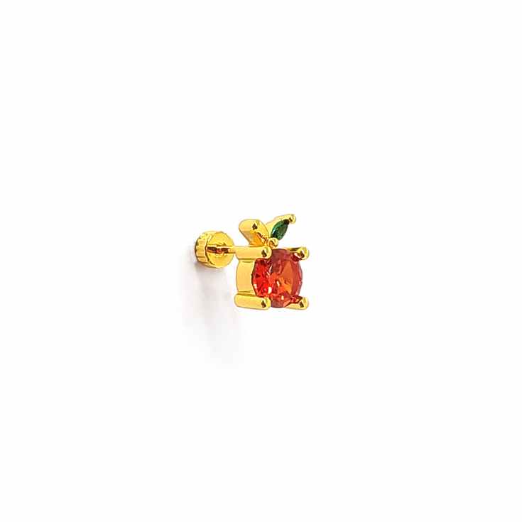 cascabela piercing dorado fruta circonitas colores
