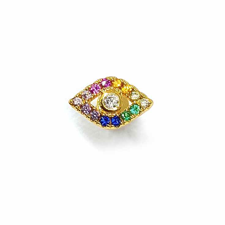 cascabela piercing dorado ojo circonitas colores cascabela piercing dorado ojo circonitas colores