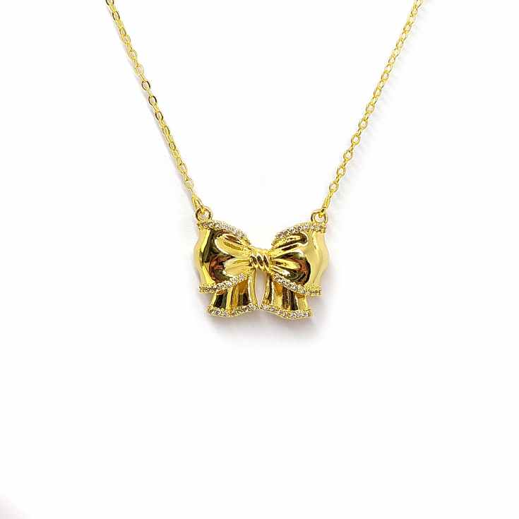 collar lazo dorado