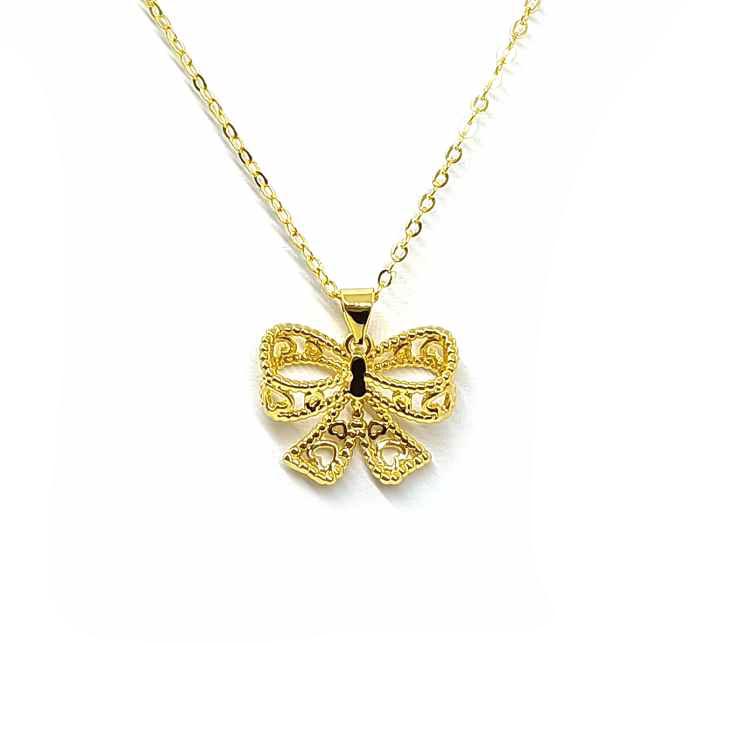 collar lazo dorado