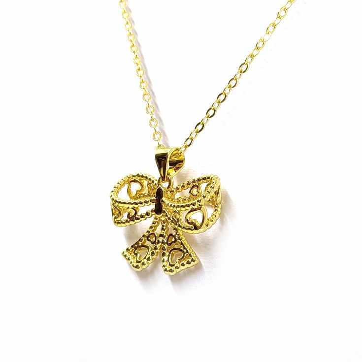 collar lazo dorado