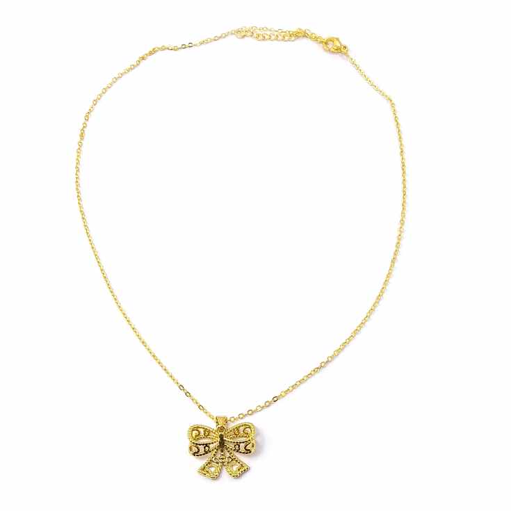 collar lazo dorado