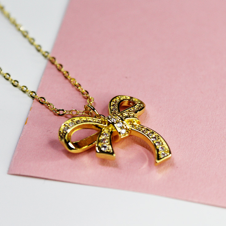 collar lazo dorado
