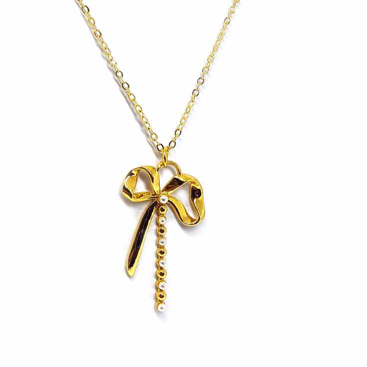 collar lazo dorado